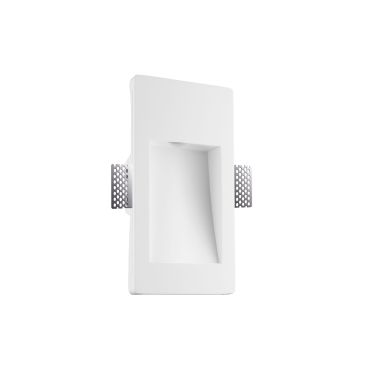 Nova Luce Eurona - Applique encastrée - 16,5 x 8 cm - plâtre blanc