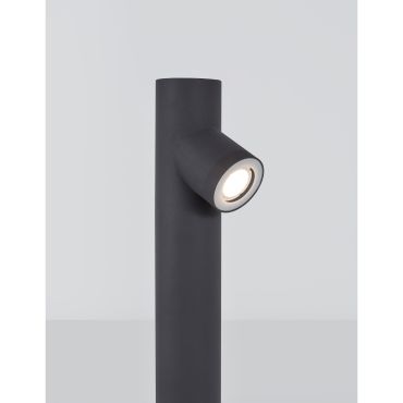 Nova Luce Ramo - poteau de jardin - 14,6 x 8 x 60 cm - IP65 - gris foncé