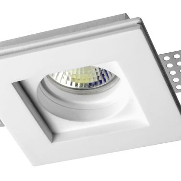 Nova Luce Tobia - spot encastré - 100 x 100 mm, 105 x 105 mm format encastré - plâtre blanc