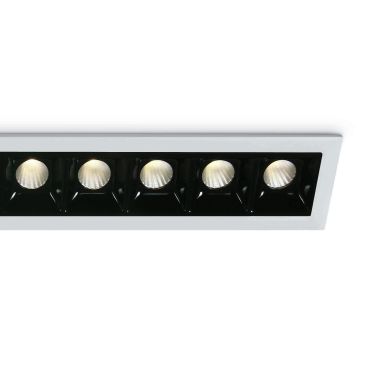 ONE Light Shop Square Boxes - spot encastré - 281 x 45 mm, 272 x 36 mm taille d'encastrement - 10 x 2W LED dimmable inclus - blanc