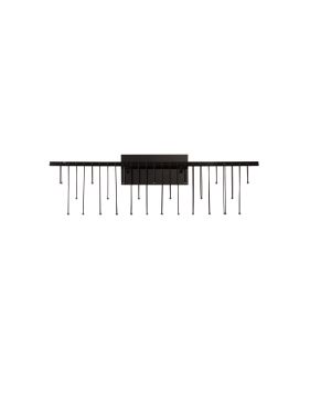 Nova Luce Stellar - applique murale - 67 x 20 x 10 cm - 11W dimmable LED inclus - noir chromé