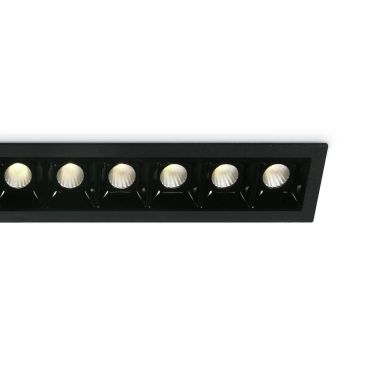 ONE Light Shop Square Boxes - spot encastré - 281 x 45 mm, 272 x 36 mm taille d'encastrement - 10 x 2W LED dimmable inclus - noir