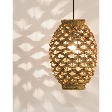 Nova Luce Griffin - lampe suspendue - Ø 24,5 x 215 cm - brun clair