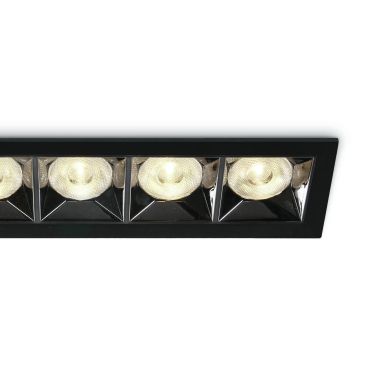 ONE Light Mirror Square Boxes - spot encastré - 207 x 54 mm, 200 x 45 mm taille d'encastrement - 20W LED inclus - noir