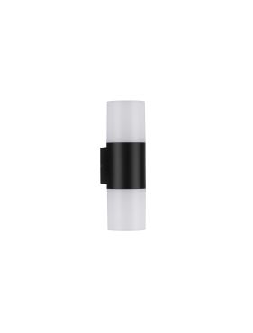 Nova Luce Paul - applique murale extérieure - 8,5 x 28 cm - 10W LED inclus - IP65 - noir sablé