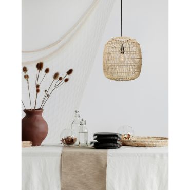 Nova Luce Melody - lampe suspendue - Ø 30,5 x 215 cm - brun clair