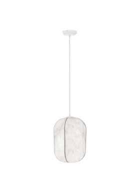 Nova Luce Pierida - lampe suspendue - Ø 30 x 210 cm - blanc sablé