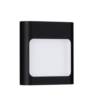 Nova Luce Tall - applique murale extérieure - 12,5 x 13,5 x 4 cm - 9W LED inclus - IP54 - noir sablé