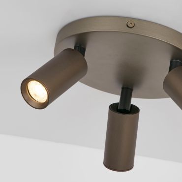 Projectlight Clara - spot en saillie 3L - Ø 18 x 10 cm - bronze