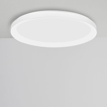 Nova Luce Pertino - plafonnier - Ø 58 x 6 cm - 48W LED dimmable inclus - blanc sable