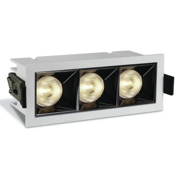 ONE Light Mirror Square Boxes - spot encastré - 130 x 54 mm, 124 x 45 mm taille d'encastrement - 12W LED inclus - blanc