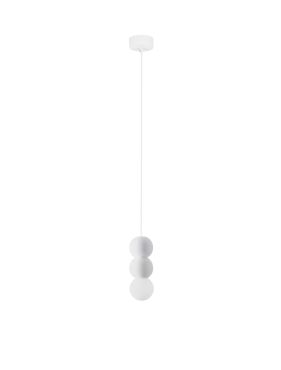 Nova Luce Zero - lampe suspendue - Ø 8 x 115 cm - blanc sablé