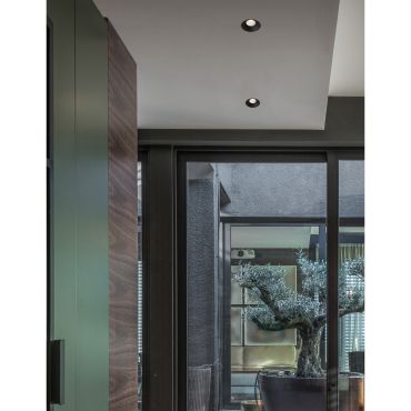 Nova Luce Petit - spot à encastrer - Ø 62 mm, Ø 55 mm à encastrer - 9W LED inclus - IP42 - noir sable