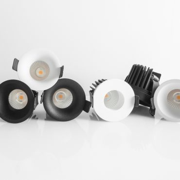 Nova Luce Petit - spot à encastrer - Ø 62 mm, Ø 55 mm à encastrer - 9W LED inclus - IP42 - blanc sable