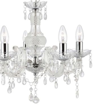 Searchlight Marie Therese - lustre - Ø 48 x 93 cm - chrome