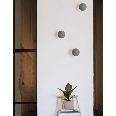 Nova Luce Netune - applique murale - 11 x 9,6 x 11 cm - 6W LED inclus - gris et blanc