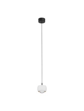 Nova Luce Conga - lampe suspendue - Ø 9,6 x 140 cm - 13W LED inclus - blanc sablé