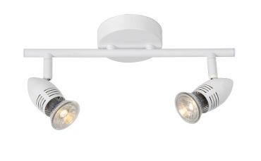 Lucide Caro - spot en saillie - 32 x 9 x 13 cm - 2 x 5W LED inclus - blanc
