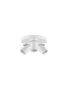 Nova Luce Amecy - spot en saillie 3L - Ø 22 x 12,5 cm - blanc sablé