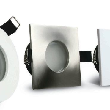 ONE Light Bathroom Range - spot encastré - 85 x 85 mm, Ø 70 mm encastré - IP44 - chrome brossé
