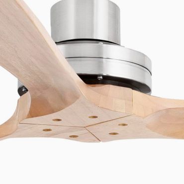 Faro Lantau XL - ventilateur de plafond - Ø 168 cm - nickel mat et pin
