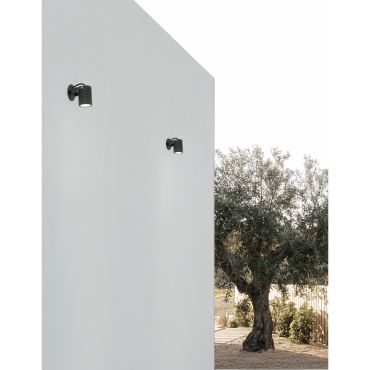 Nova Luce Fend - spot au sol - 9 x 6,5 x 15 cm - 10W LED inclus - IP65 - noir