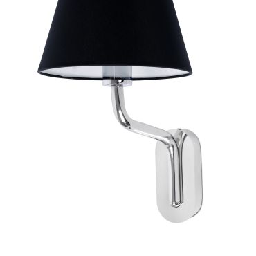 Faro Eterna - applique murale - 21,5 x 20 x 16 cm - noir et chrome