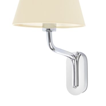Faro Eterna - applique murale - 21,5 x 20 x 16 cm - beige et chrome