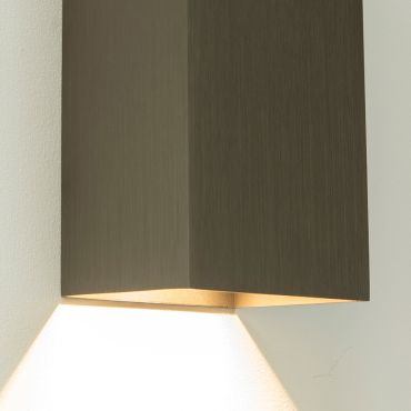 Artdelight Dante XL - applique murale - 9 x 10 x 24 cm - bronze clair