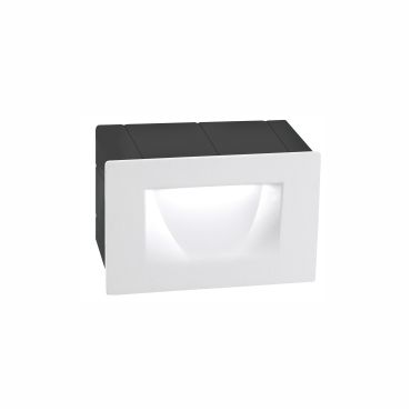 Nova Luce Krypton - applique encastrée - 11 x 6 x 7 cm - 3W LED inclus - IP54 - blanc