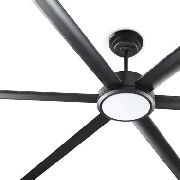 Faro Rotterdam 25 XXL - ventilateur de plafond avec lumière et télécommande - Ø 250 cm - 32W LED inclus - noir mat