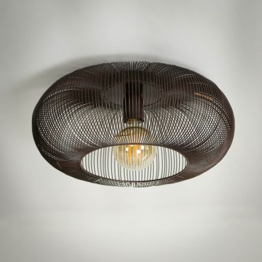 Vico Copper Twist - plafonnier - Ø 43 x 20 cm - noir nickel