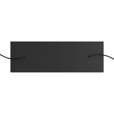 Creative Cables - Rose-One Rosace de plafond rectangulaire pour 2 points lumineux - 67,5 x 22,5 cm - noir