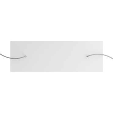 Creative Cables - Rose-One Rosace de plafond rectangulaire pour 2 points lumineux - 67,5 x 22,5 cm - blanc