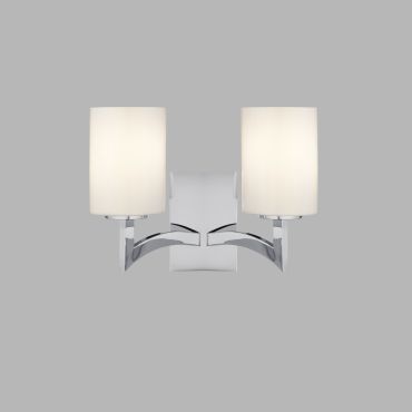 Searchlight Gina - applique murale - 32 x 25 cm - chrome et blanc
