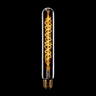 ETH Tube Spiral LED Filament - 18,5 cm - E27 - 3 niveaux de gradation - 7W - 2200K - transparent