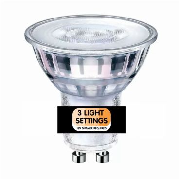 ETH LED Sceneswitch + Memory - GU10 - 5W - 3 niveaux de gradation - 2700K/2500K/2200K - transparent