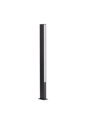 Nova Luce Stor - lampe de jardin - 8 x 100 x 12 cm - 17W LED inclus - IP65 - noir sablé