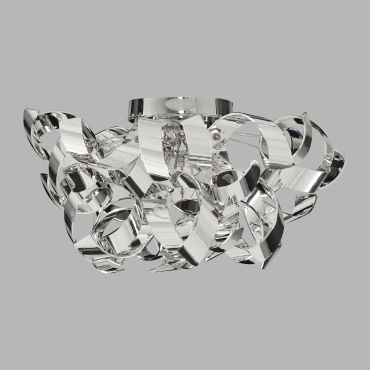 Searchlight Curls - plafonnier - Ø 45 x 27 cm - chrome
