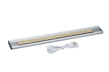 Integral LED - éclairage d'armoire rechargeable avec capteur de geste - 1,4 x 4,5 x 35 cm - LED dimmable 1,7 W incluse - aluminium