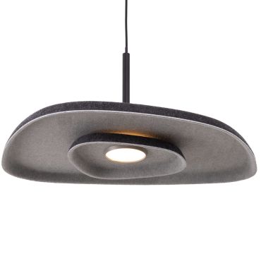 Maxlight Deux - lampe suspendue - 40 x 30 x 190 cm - 5W LED inclus - noir et gris