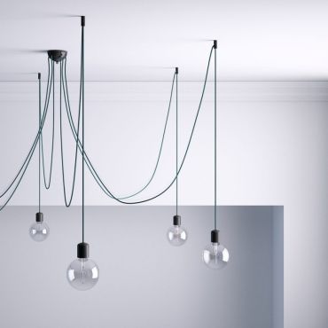 Creative Cables - pointe de décentralisation - Ø 2 x 4 cm - noir