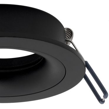 Nova Luce Enzo - spot encastrable - Ø 92 mm, Ø 78 mm encastrable - noir