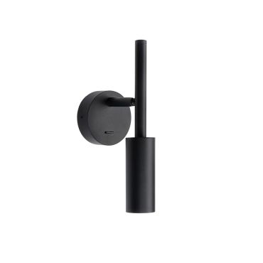 VK Lighting Nook - applique murale - Ø 3,9 x 23,6 cm - 6W LED inclus - noir