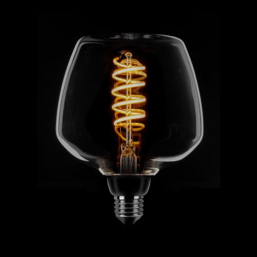 ETH LED Spiral Deco - E27 - dimtone - 8W - 2700K à 2200K - fumé