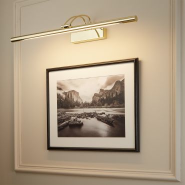 Searchlight LED Picture Lights - applique murale avec interrupteur - 68 x 11,5 cm - 13W LED inclus - laiton poli