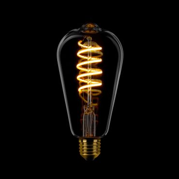 ETH Edison Spiral LED Filament ST64 - E27 - 8W dimmable - 1800K - fumé