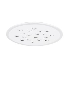 Nova Luce Astro - plafonnier avec télécommande - Ø 45 x 5 cm - 30W dimmable LED inclus - blanc sablé