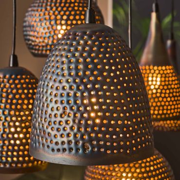 Vico Perforated 7L - lampe suspendue - 100 x 45 x 150 cm - noir brun