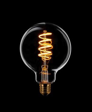 ETH Globe Spiral LED Filament - Ø 9,5 cm - E27 - dimmable - 7,5W - 2200K - or